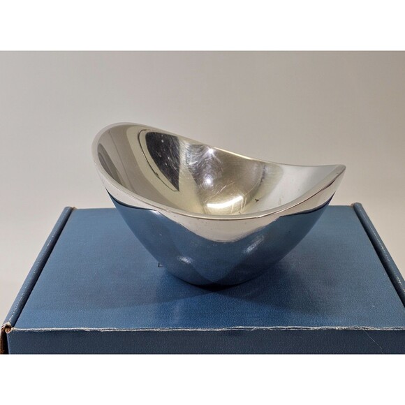 NAMBE Silver Metal Butterfly Decorative Bowl 567 1967 Made in USA 7" W x 3" H - Picture 5 of 8